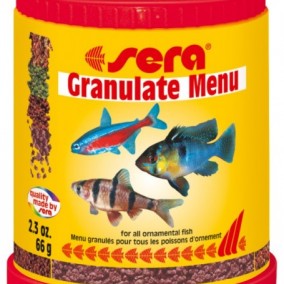 Sera granulate menu